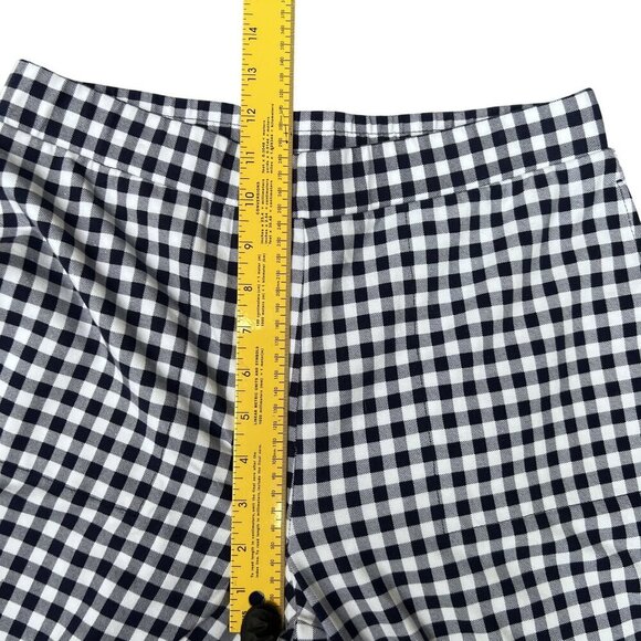Susan Graver Weekend Womens S Capris 2 Pair White & Blue Gingham Pull On Summer - Picture 12 of 16